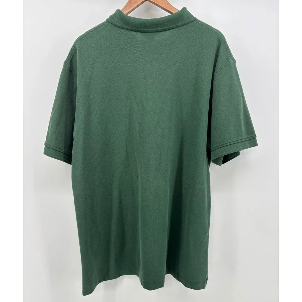 L.L. Bean Polo Shirt Mens XL Blue Green Double L Pique Cotton Lot 2